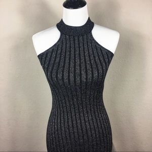 Forever 21 Mock Neck Rib Knit Bodycon Dress
